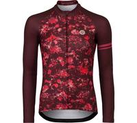 Maillot manches langues femme Agu Abstract Flower Essential Rouge