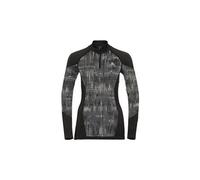 Maillot manches longues 1 2 zip femme odlo blackcomb noir