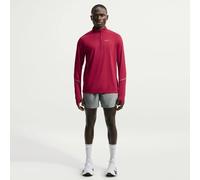 Nike - Dri-Fit UV Miler Top Half Zip - T-shirt de running - XL - tough red / reflective silver