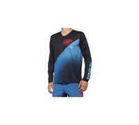 Maillot manches longues 100 r core x bleu noir
