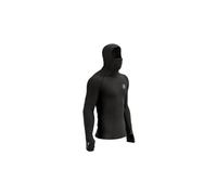 Maillot manches longues a capuche compressport 3d thermo ultralight racing noir homme