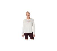 Maillot manches longues asics fujitrail logo blanc femme