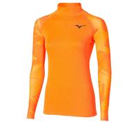 Mizuno Virtual Body G5 High Neck Long Sleeve Base Layer Orange M Femme