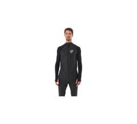 Maillot manches longues compressport hurricane windproof 1 2 zip noir homme