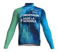 Maillot manches longues DECATHLON AG2R LA MONDIALE 2024 bleu