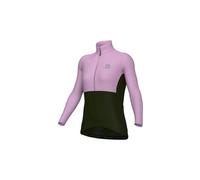 Maillot manches longues femme ale dual gravel khaki rose