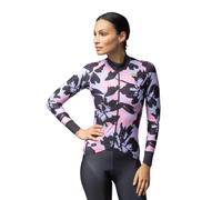 Maillot Alé PR.E Flower manche longue noir mat rose femme - S