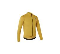 Maillot manches longues gravelin merinotech thermal jaune moutarde