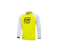 Maillot manches longues kenny defiant blanc jaune fluo