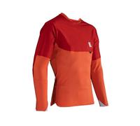 Maillot Manches Longues MTB ALLMTN 4.0 Rouge/Orange LEATT Cyclisme