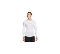 Maillot manches longues nike pro blanc homme