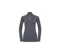 Maillot manches longues odlo 1 4 zip performance warm gris femme