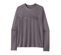 Patagonia - T-shirt ultra-respirant - M's L/S Cap Cool Trail Shirt - Stratapeaks May Grey - Taille L - Gris Gris L