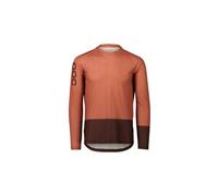 Maillot manches longues poc mtb pure marron clair fonce
