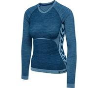 Maillot manches longues serré sans coutures femme Hummel Clea Bleu L