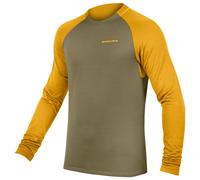 Maillot manches longues Singletrack Fleece jaune/olive L