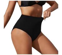 Maillot Menstruel Femme Bas De Bain Taille Moyenne Slip Rétro Basique Couverture Complète Culotte Physiologique Ado Tankinis Natation Plage Piscine Vacances Été Vêtement Aquatique (Black, XL)