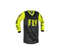 Maillot moto cross enfant Fly Racing F-16 - noir/jaune fluo - 10/12 ans 10-12 ans