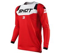 Maillot moto cross SHOT RACE GEAR Chase Red XXL
