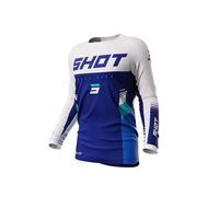 Maillot moto cross SHOT RACE GEAR Tracer Blue M