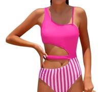 Maillot Natation Femme Maillots de Bain Deux pièces pour Filles,Tankini à imprimé Floral et Feuilles,Maillot de Bain Anti-UV Mignon pour Adolescentes et Jeunes Filles