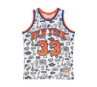 Maillot NBA New York Knicks Patrick Ewing Doodle Swingman 1991 Blanc S