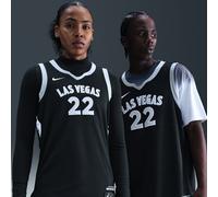 Maillot Nike Dri-FIT WNBA Victory A'ja Wilson Las Vegas Aces Noir/Flat Silver/Blanc XXL