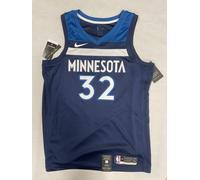 Maillot Nike NBA Minnesota Timberwolves Karl-Anthony Towns #32 Bleu L Homme