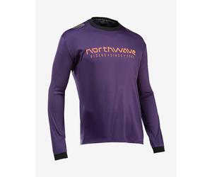 Maillot Northwave Sharp manche longue lilas logo orange - XL