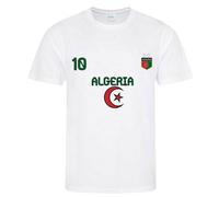 Maillot - NPZ - Tee-shirt Algérie enfant - Blanc - Manches courtes - Respirant 5-6 ans