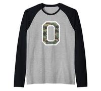 Maillot numéro 0 Zero, Joueur de Sport Camouflage Camouflage Manche Raglan