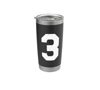 Maillot numéro 3 style athlétique, 3e place Gobelet isotherme en acier inoxydable double paroi