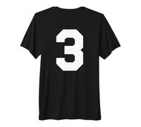 Maillot numéro 3 Style athlétique, 3e Place T-Shirt Haut de Gamme