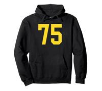 Maillot numéro 75 Sports #75 doré Brillant Sweat à Capuche