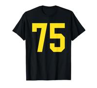 Maillot numéro 75 Sports #75 doré Brillant T-Shirt