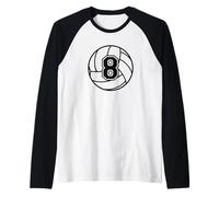Maillot numéro 8 de joueur de volleyball pour maman papa Manche Raglan