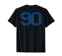 Maillot numéro 90 rétro style européen imprimé dans le dos T-Shirt