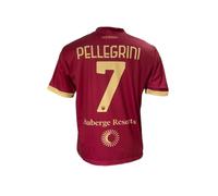 Maillot Officiel de Football AS Roma - Enfant Rouge 3/4 Manche - Coupe Régulière - Col V - 12 ans