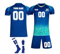 Maillot Personnalisé Foot Maillot de Foot pour Garçons,Maillot Foot Enfant avec T-Shirts, Shor, Chaussettes, Maillot De Sport pour GarçOns L198