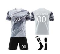 Maillot Personnalisé Homme Maillot de Foot pour Garçons,Maillot Foot Enfant avec T-Shirts, Shor, Chaussettes, Maillot De Sport pour GarçOns L445
