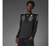Adidas Homme Mercedes - AMG Petronas Formula One Team Driver Jersey Long Sleeve Black Men, Black/White, M