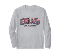 Maillot pour Fan de Football 2026 England Come on England Manche Longue