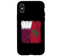 Maillot Qatar Maroc Demi Drapeau Qatari Patrimoine marocain Coque pour iPhone X/XS