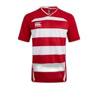 Maillot rayé Canterbury Vapodri Evader Rouge S