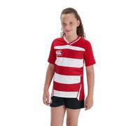 Maillot rayé enfant Canterbury Vapodri Evader Rouge 10 ans