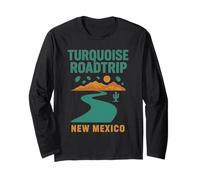 Maillot Roadtrip Turquoise New Mexico Desert Highway Sunset Manche Longue