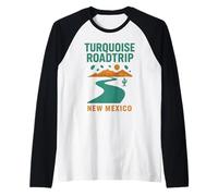 Maillot Roadtrip Turquoise New Mexico Desert Highway Sunset Manche Raglan