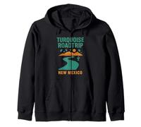 Maillot Roadtrip Turquoise New Mexico Desert Highway Sunset Sweat à Capuche