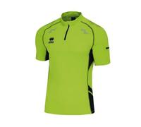 Maillot Running Homme 1/4 zip Errea Eldorado - Vert fluo/noir XL