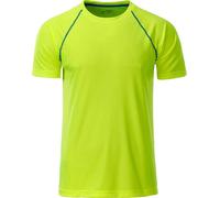 Maillot Running Respirant - Homme - Jn496 - Jaune Et Bleu Vif